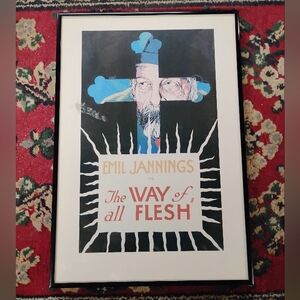 Movie Poster "The Way of All Flesh" 1927 Film + Novel